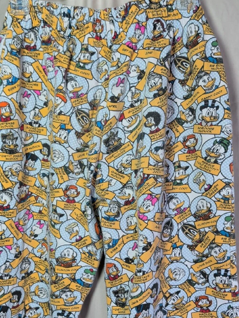 Disney White Jogger Pants with Yellow Character Print